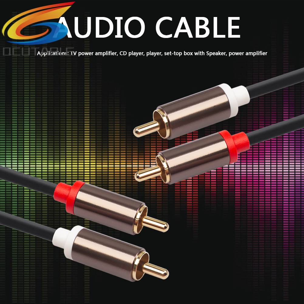 Dây Cáp Âm Thanh Chuyển Đổi Từ 2 RCA Sang 2 RCA Dành Cho TV Khuếch Đại Âm Thanh