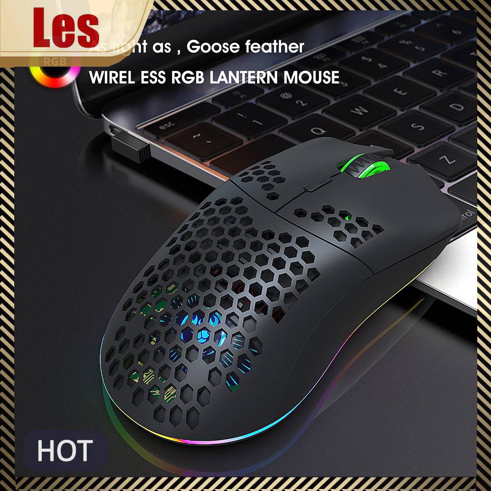 Chuột Gaming HXSJ T66 Không Dây Vỏ Tổ Ong, 7 NúT Lập TrìNh