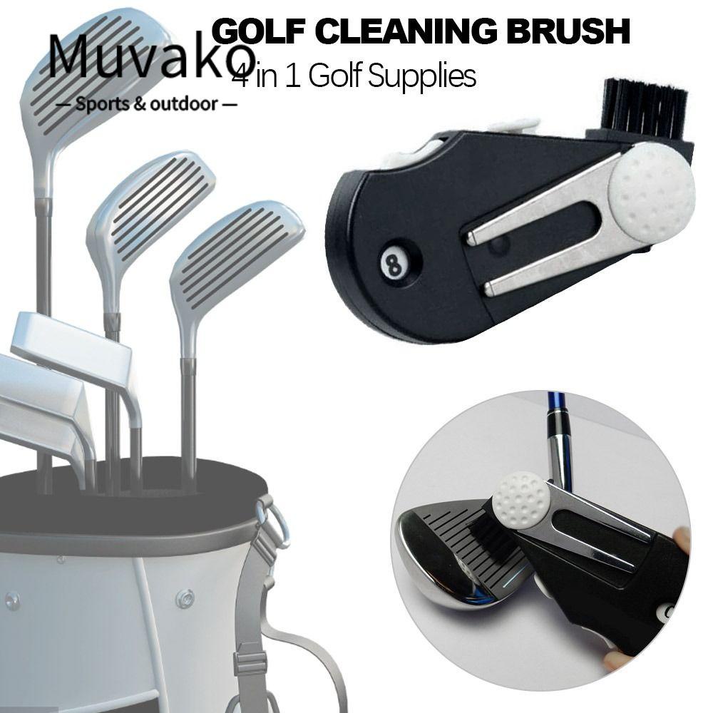 MUVAKO Bàn Chải Vệ Sinh Gậy Đánh Golf Đa Năng 4 Trong 1