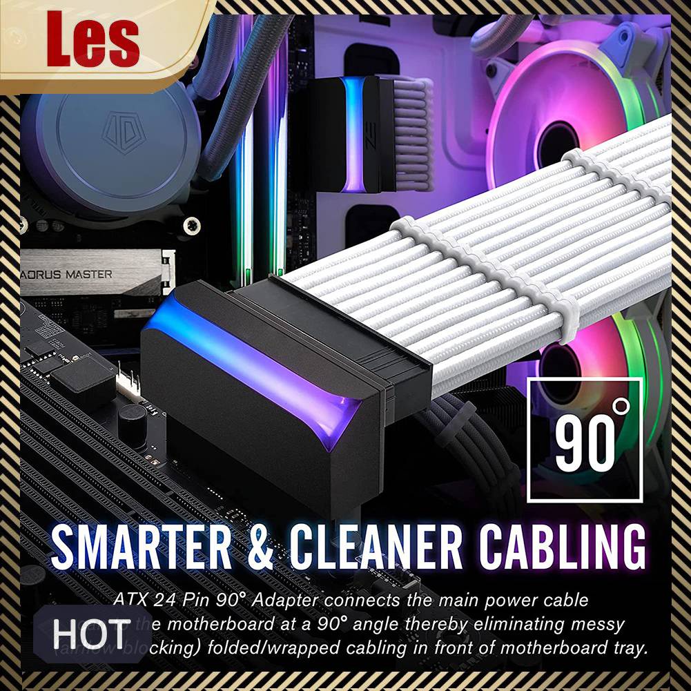 Bo Mạch Chủ Chuyển Đổi Nguồn Điện ATX 24Pin Sang 90 Độ 5V ARGB