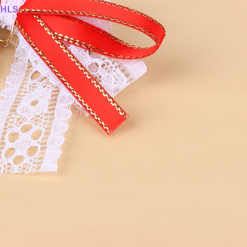 1 Cặp Kẹp Tóc Hình Quả Cherry Đỏ Hai Lớp Phối Ren Phong Cách Lolita