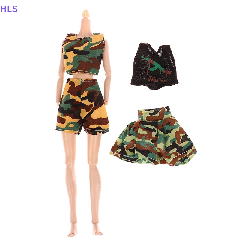 Bộ Đồ Họa Tiết Rằn Ri Cảnh Sát Cho Búp Bê 30cm