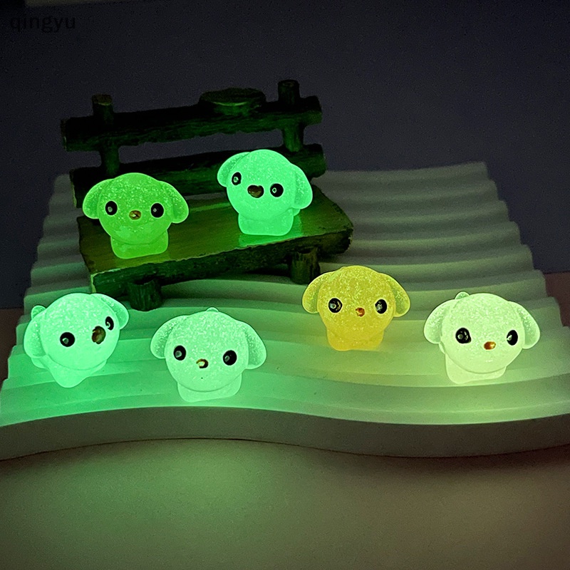 Bộ 2 Mô Hình Chú Chó Hoạt Hình Dạ Quang Trang Trí Xe Hơi