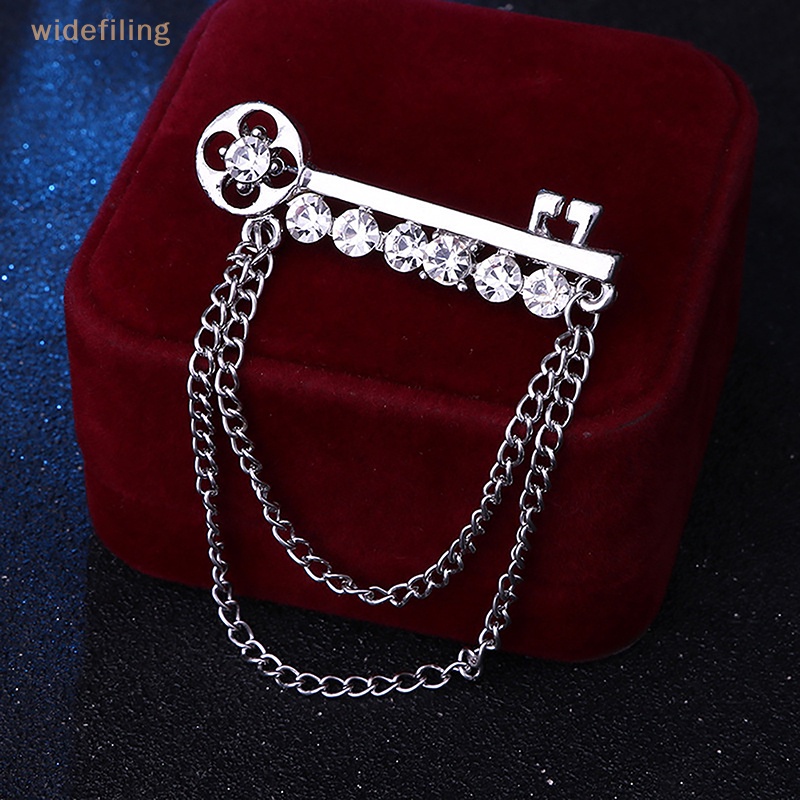 Trâm Cài Áo Kim Loại Phối Tua Rua Đính Đá Thời Trang Hàn Quốc Cho Nam