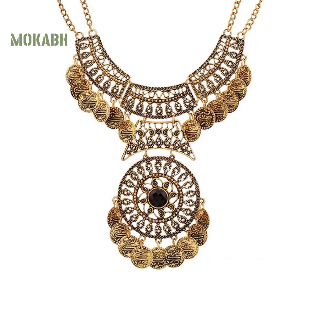 [Mok Abh] Vòng cổ Đôi Họa Tiết Theo Phong Cách Boho Cổ Điển