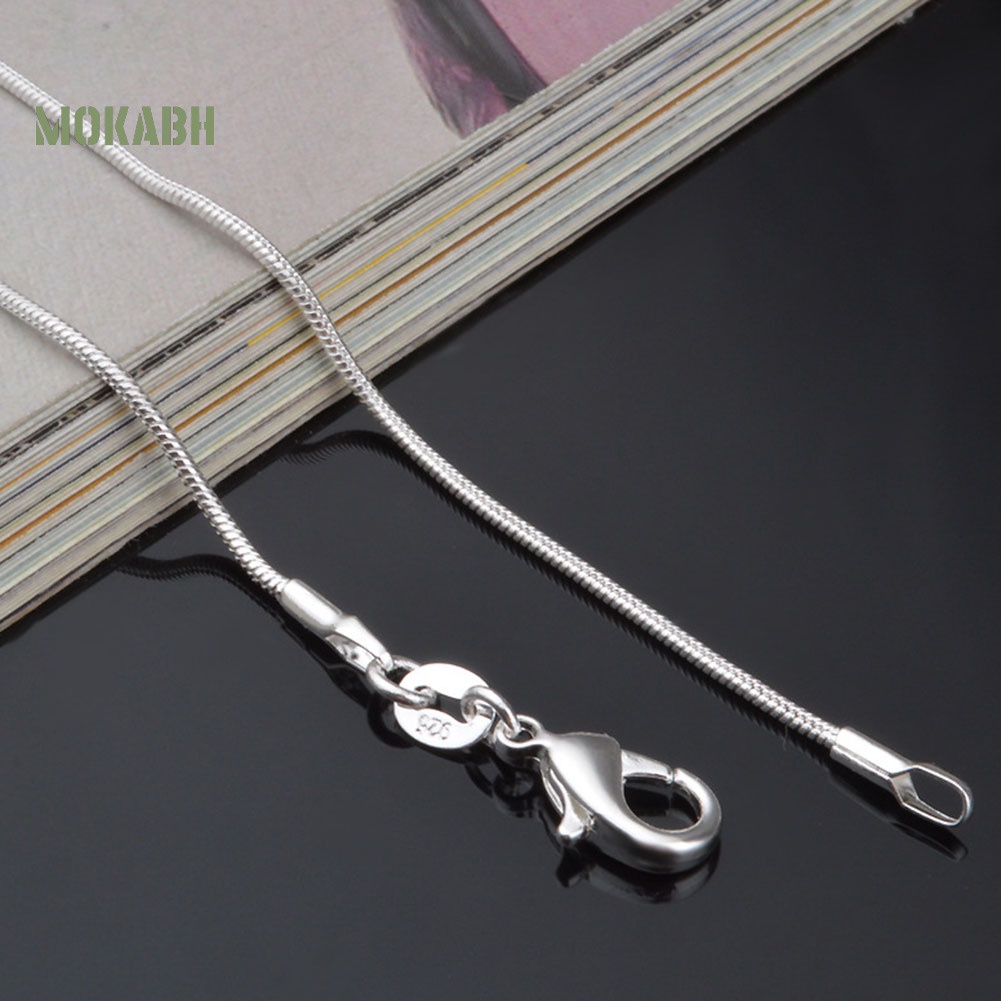 Vòng cổ Đồng Mạ Bạc Hình Xương Rắn Thời Trang Cho Nữ