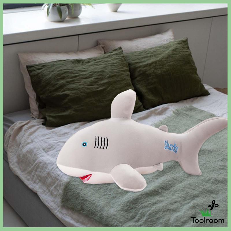 Gối Ôm Hình Cá Mập Nhồi Bông Dễ Thương Dùng Trang Trí Sinh Nhật / Du Lịch / Valentine