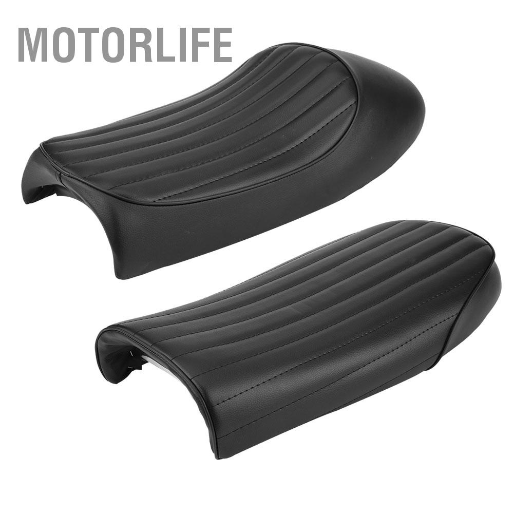 Motorlife Dành Cho Xe Honda CG125 1976-2008 Ghế Ngồi Máy Yên Retro Cafe Race Đệm Phẳng/Gù