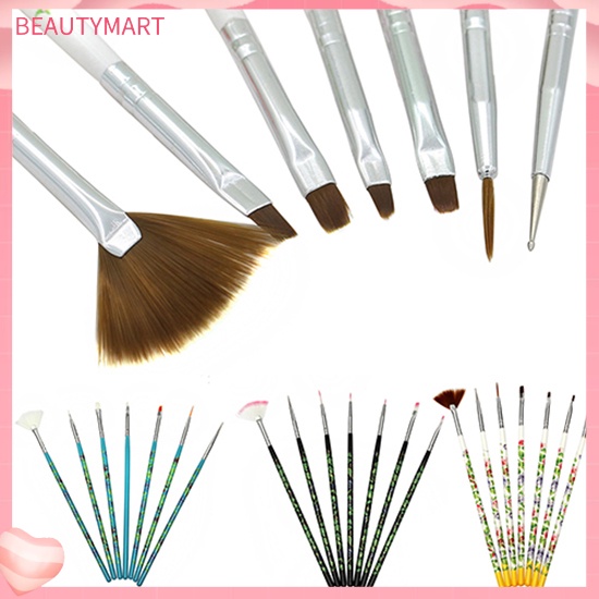 Bộ 7 Cọ Vẽ Móng Tay Acrylic UV Nghệ Thuật