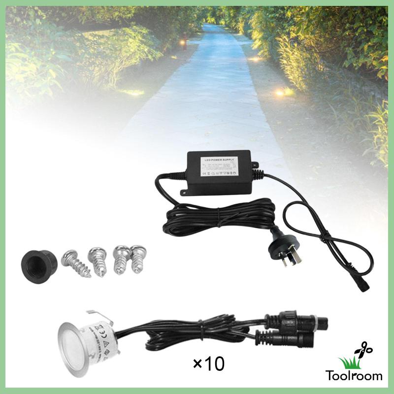 Bộ 10 Đèn LED Chống Thấm Nước Trang Trí Lối Đi Sân Vườn