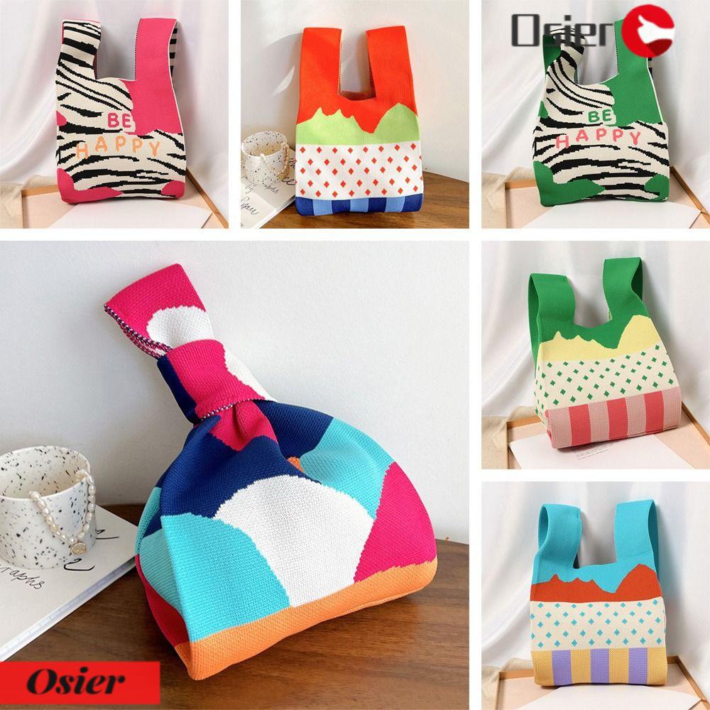 OSIER1 Túi Xách Mini Đan Len Thời Trang Nữ Tính