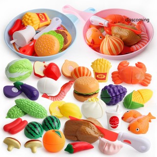 Mô hình đồ chơi cắt bánh hamburger trái cây sống động dành cho trẻ
