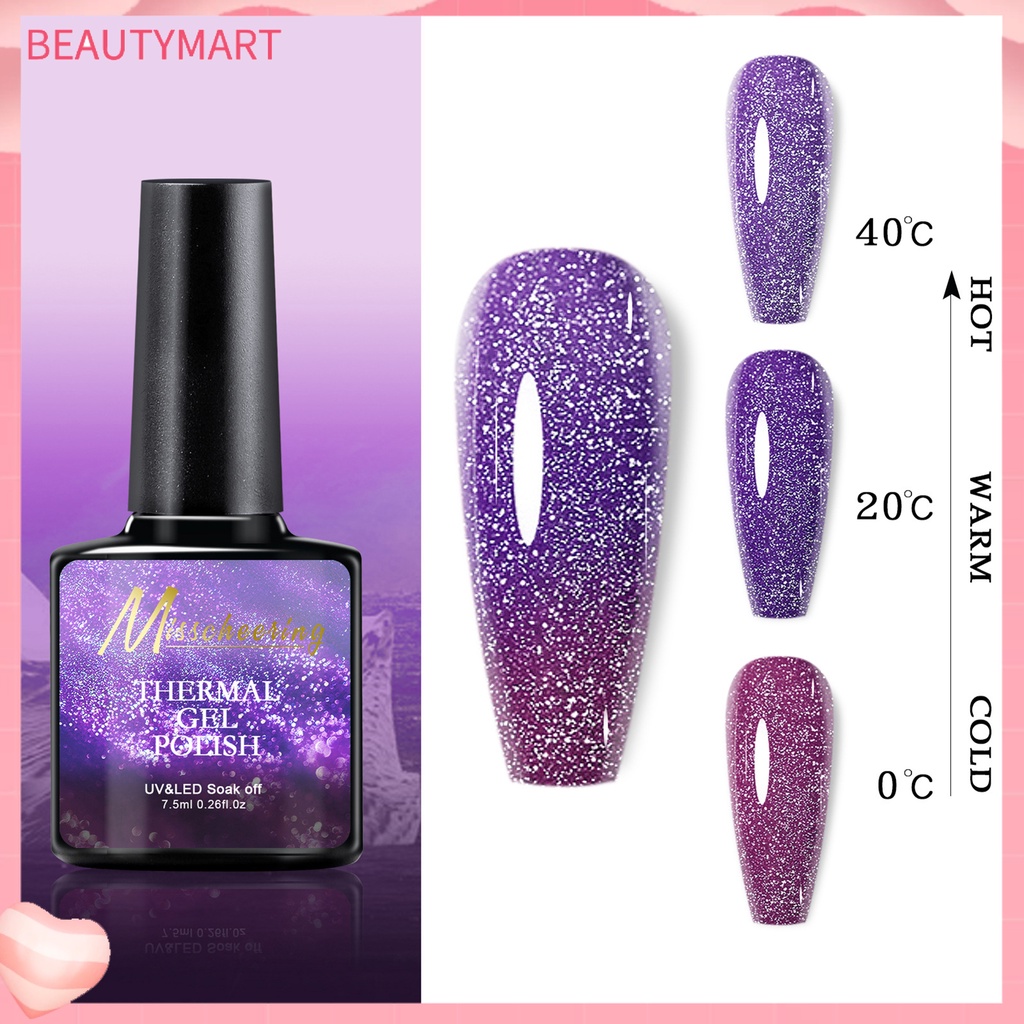 Sơn Móng Tay Dạng Lỏng Nhanh Khô Màu Sắc Lấp Lánh Thay Đổi Màu Sắc DIY