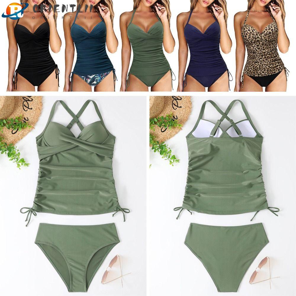 ORIENTLII Bộ Đồ Bơi Đi Biển Có Miếng Đệm Ngực Thiết Kế Quyến Rũ