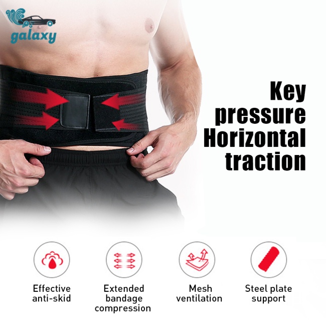 Galaxy Đai Đeo Hỗ Trợ Lưng Hai Lớp Thoáng Khí Thoải Mái Có Thể Điều Chỉnh Cho Sciatica Herniated Disc Scoliosis