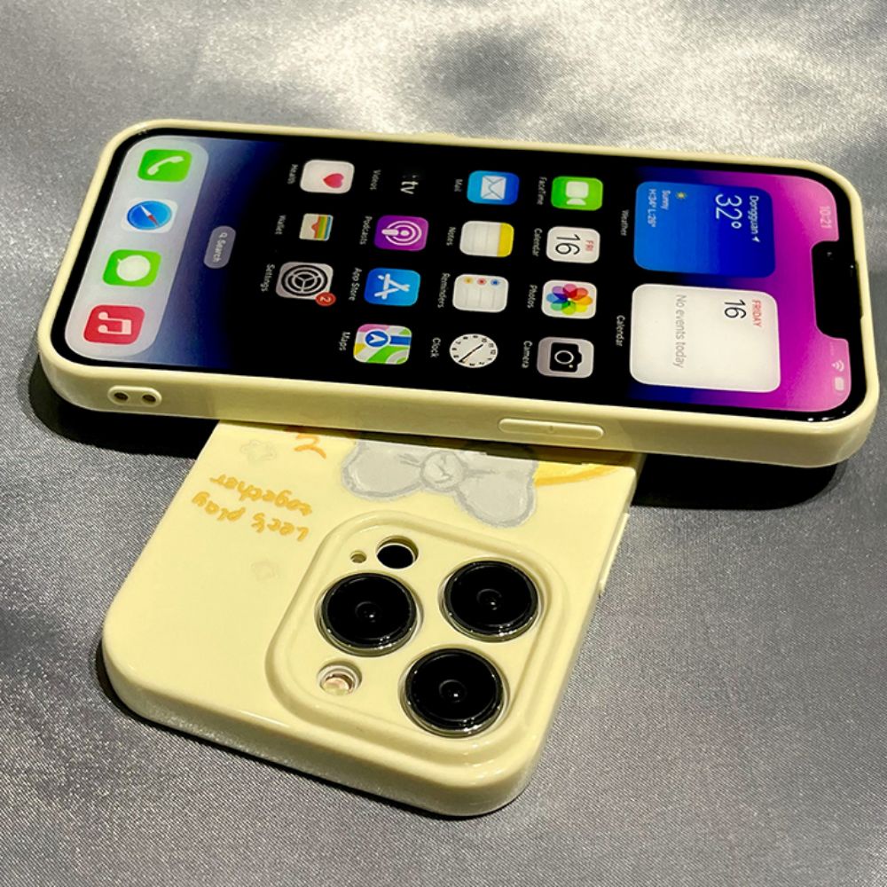 Ốp Điện Thoại TPU Dẻo Họa Tiết Hoạt Hình Chú Vịt Vàng Dễ Thương Chống Rơi Cho IPhone 11 12 13 14 Pro Max