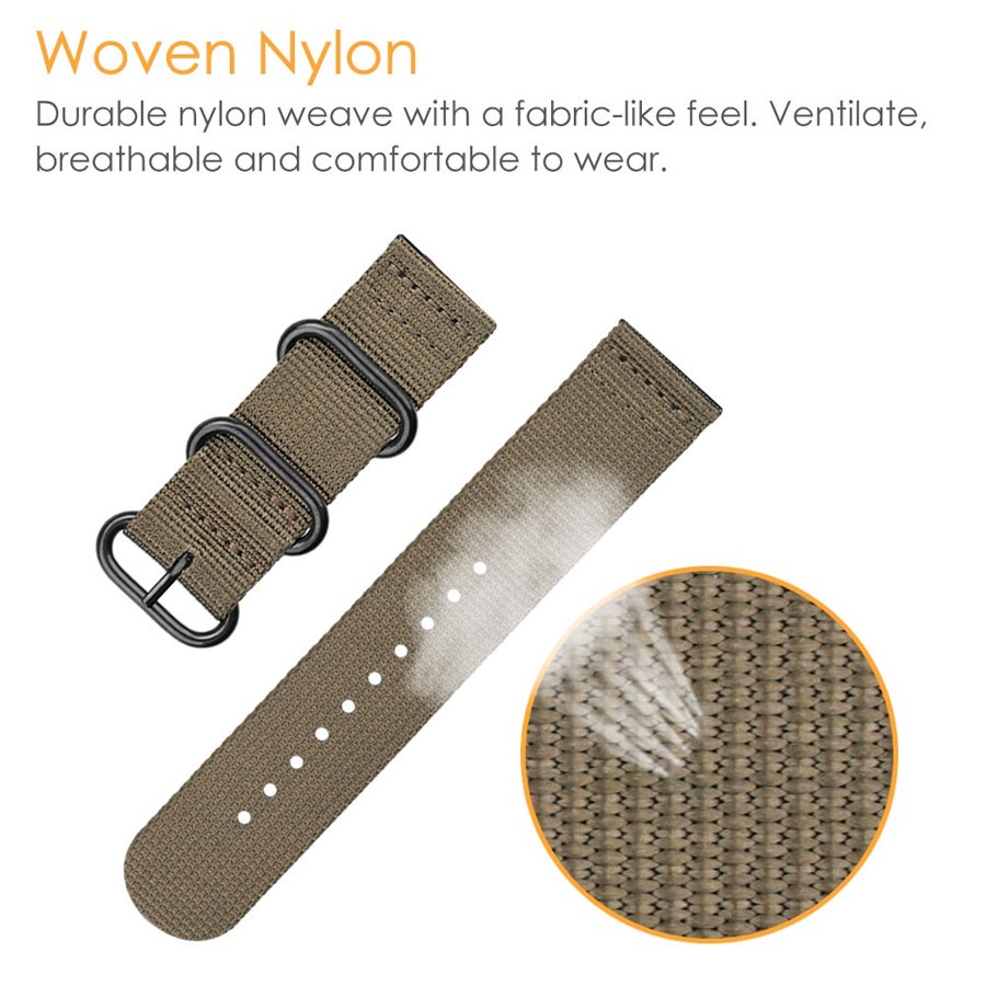 Dây Đeo Nylon 18mm 20mm / 22mm Cho Đồng Hồ Thông Dụng Samsung Galaxy Watch 5 / pro / 4 / Classic 44mm 40mm / 3 46mm 42mm