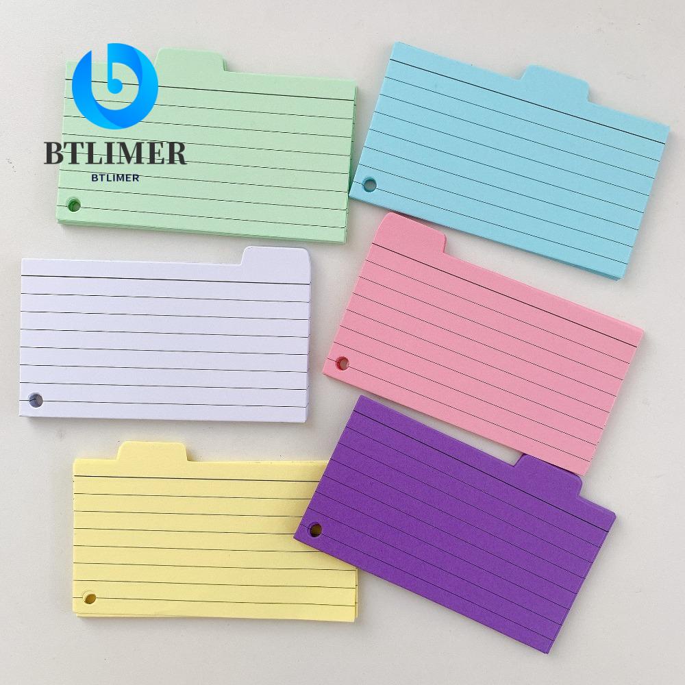Btlimer Thẻ Ghi Chú Nhiều Màu Trơn Dành Cho Học Sinh