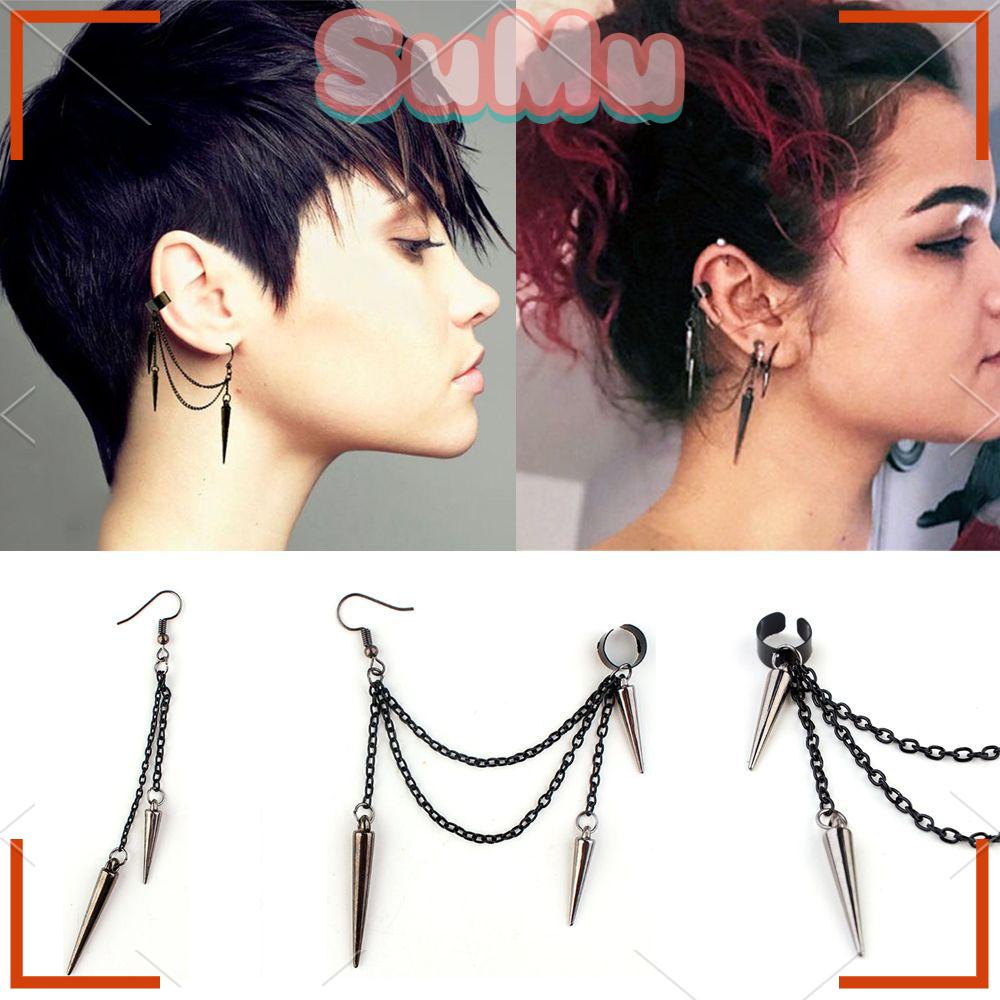 SUMU 1 Đôi Bông Tai Tua Rua Dài Phong Cách Hip Hop Punk