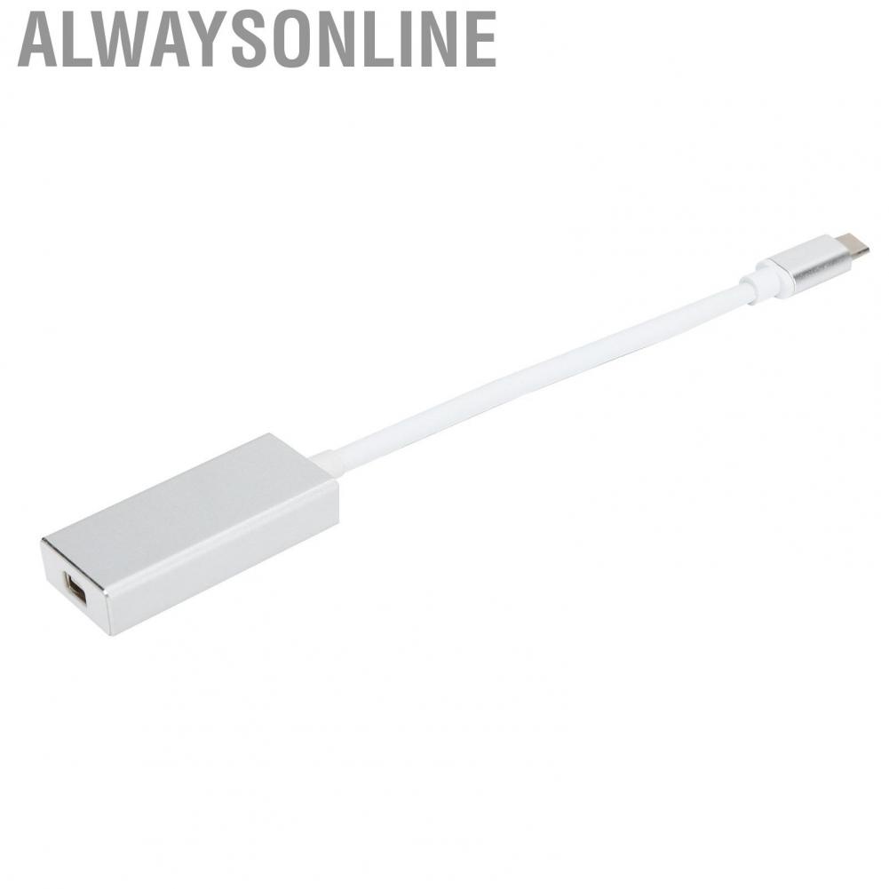 Alwaysonline Adapter USB3.1 Type-C To Mini DP 4K Display Port For