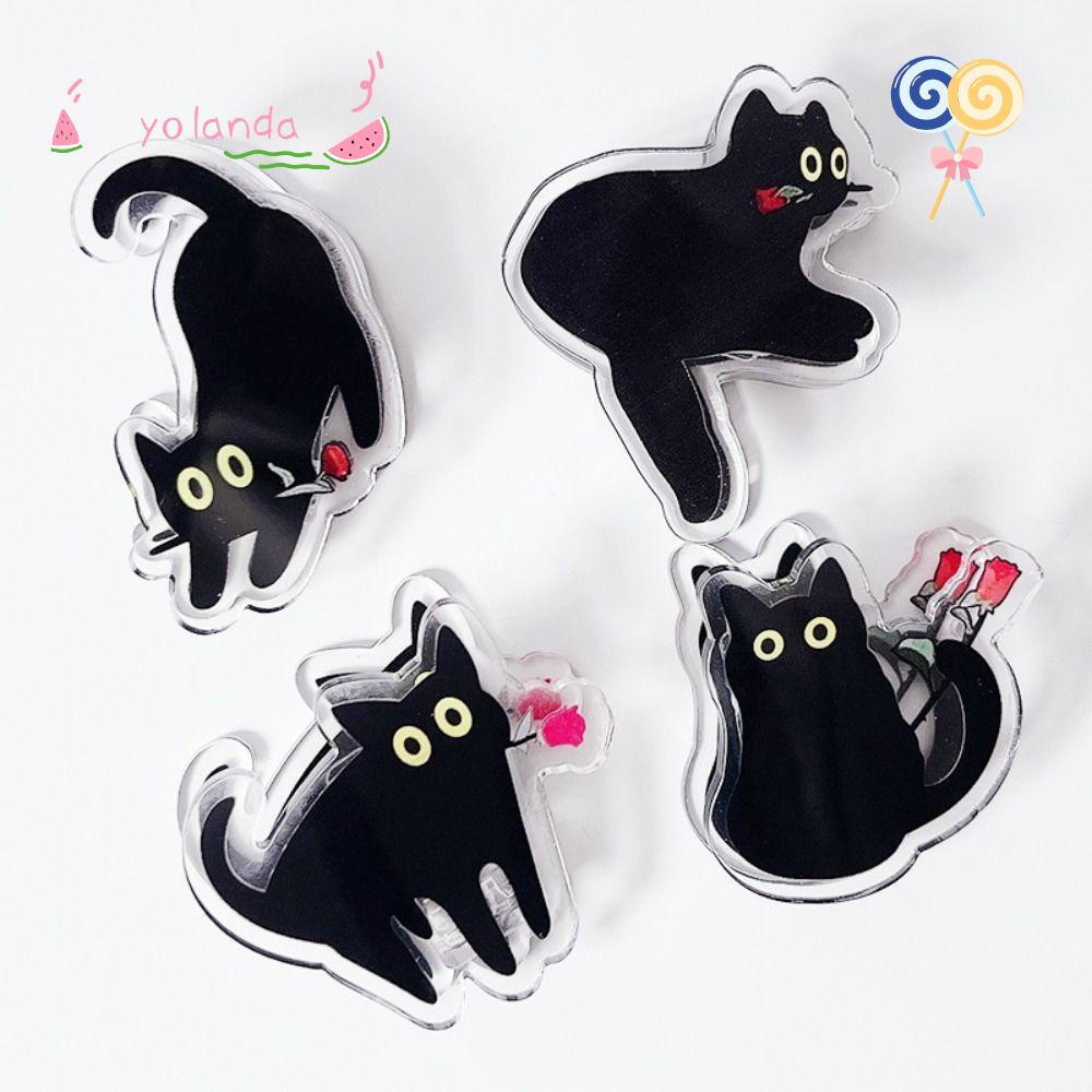 Kẹp Sách Bằng Nhựa Hình Mèo Màu Đen Đa Năng Tiện Dụng Cho Văn Phòng