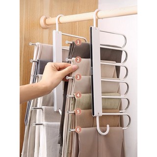  Móc treo quần áo Ecoco gấp gọn 6 trong 1 inox nhựa ABS tiết kiệm diện tích treo ngang dọc tiện lợi bền đẹp E2020 
