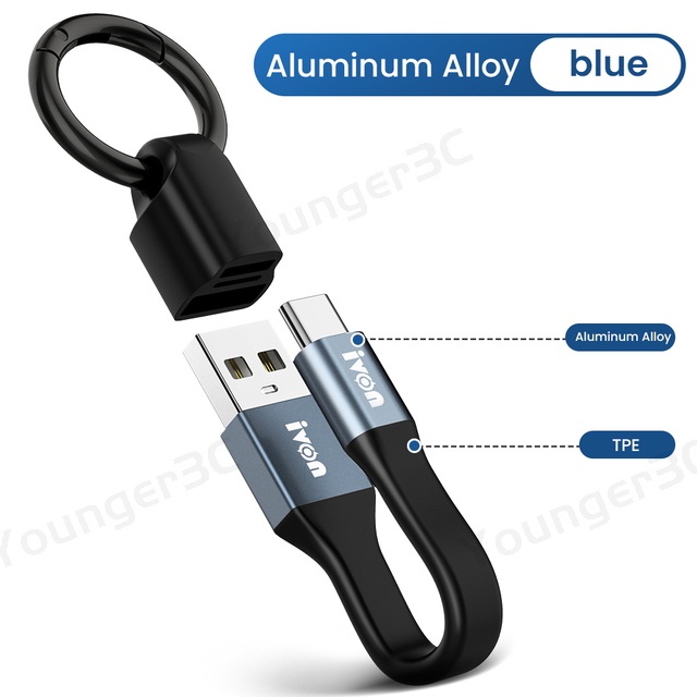 Dây Cáp Sạc Nhanh 3A 11.5Cm Usb Cho Điện Thoại Ios Android