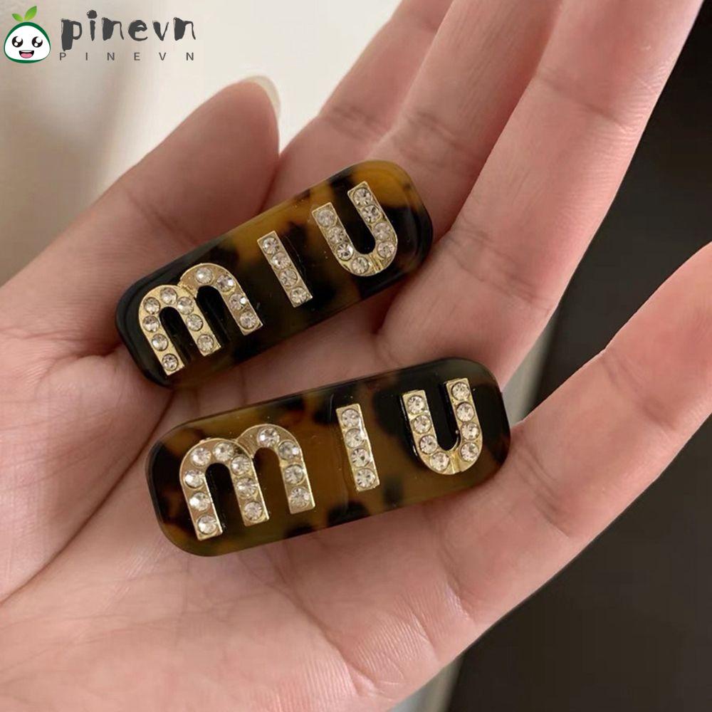 PINEVN Kẹp Tóc Màu Hổ Phách In Chữ Kiểu Dáng Dễ Thương Xinh Xắn Dành Cho Bé Gái