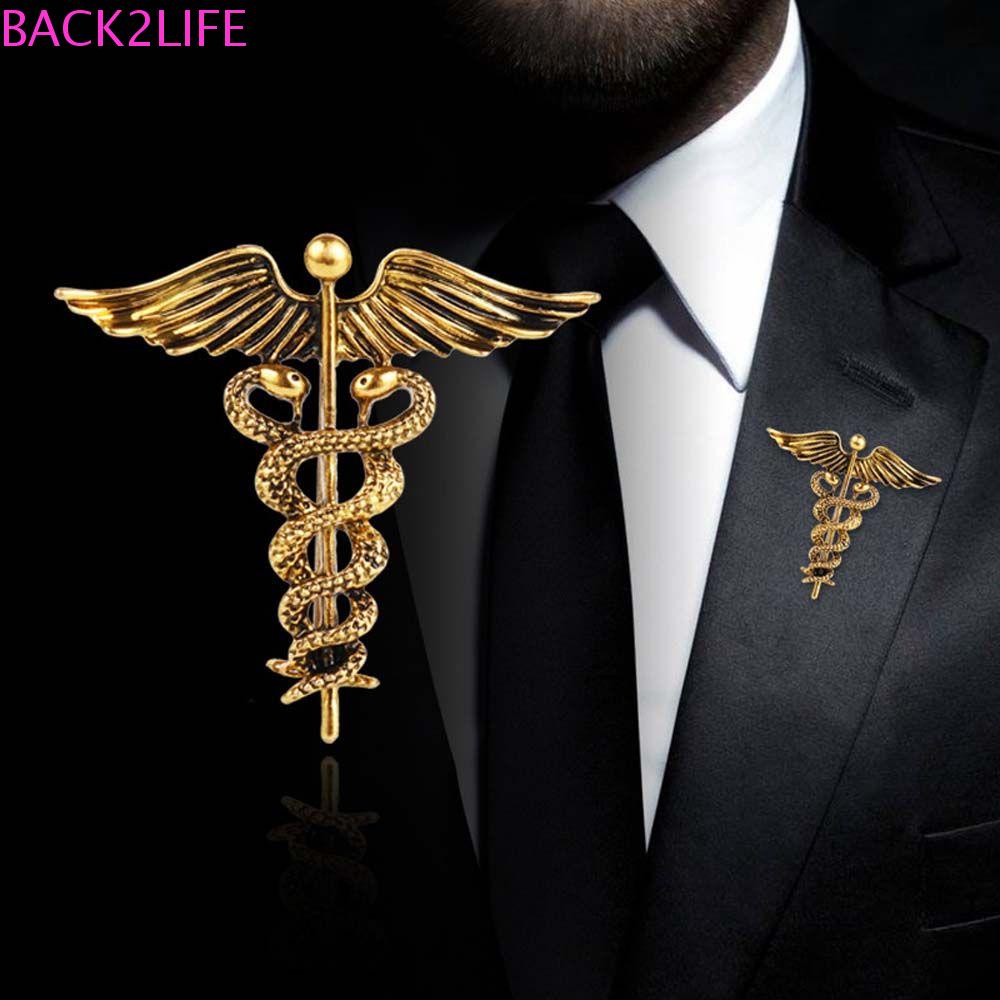 BACK2LIFE Trâm Cài Áo Hình Đôi Cánh Thiên Thần Bằng Kim Loại Thời Trang Cho Nam