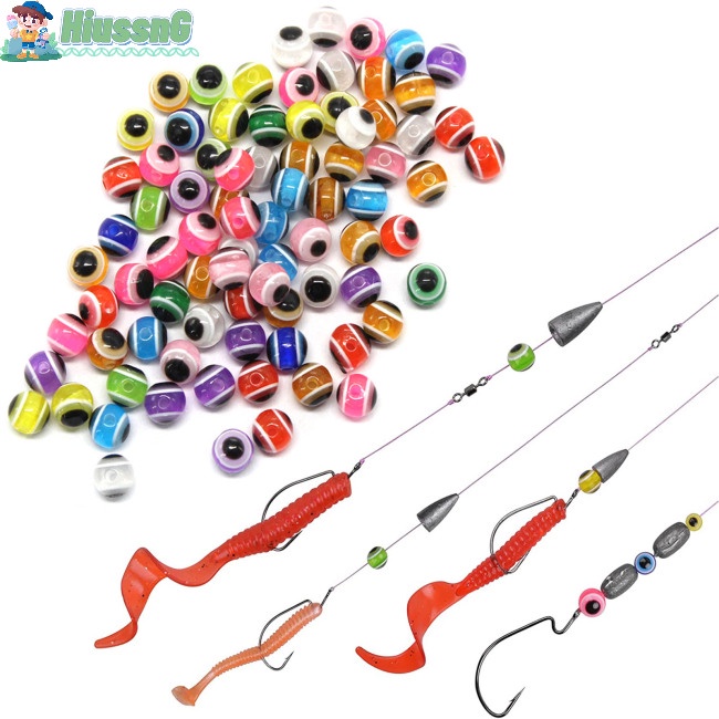 100 Hạt Xỏ Lỗ 6mm / 8mm / 10mm Cho Câu Cá / Vòng Đeo Tay