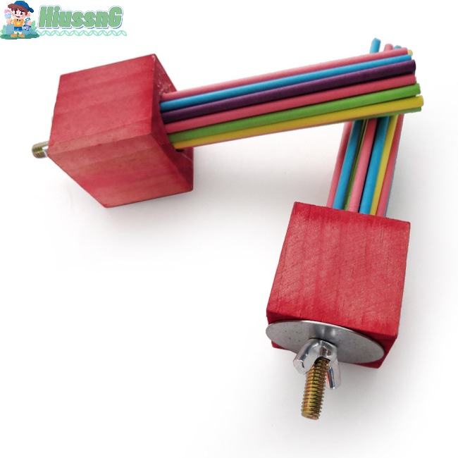 Que Gỗ Đồ Chơi Nhiều Màu Cho Vẹt Nuôi