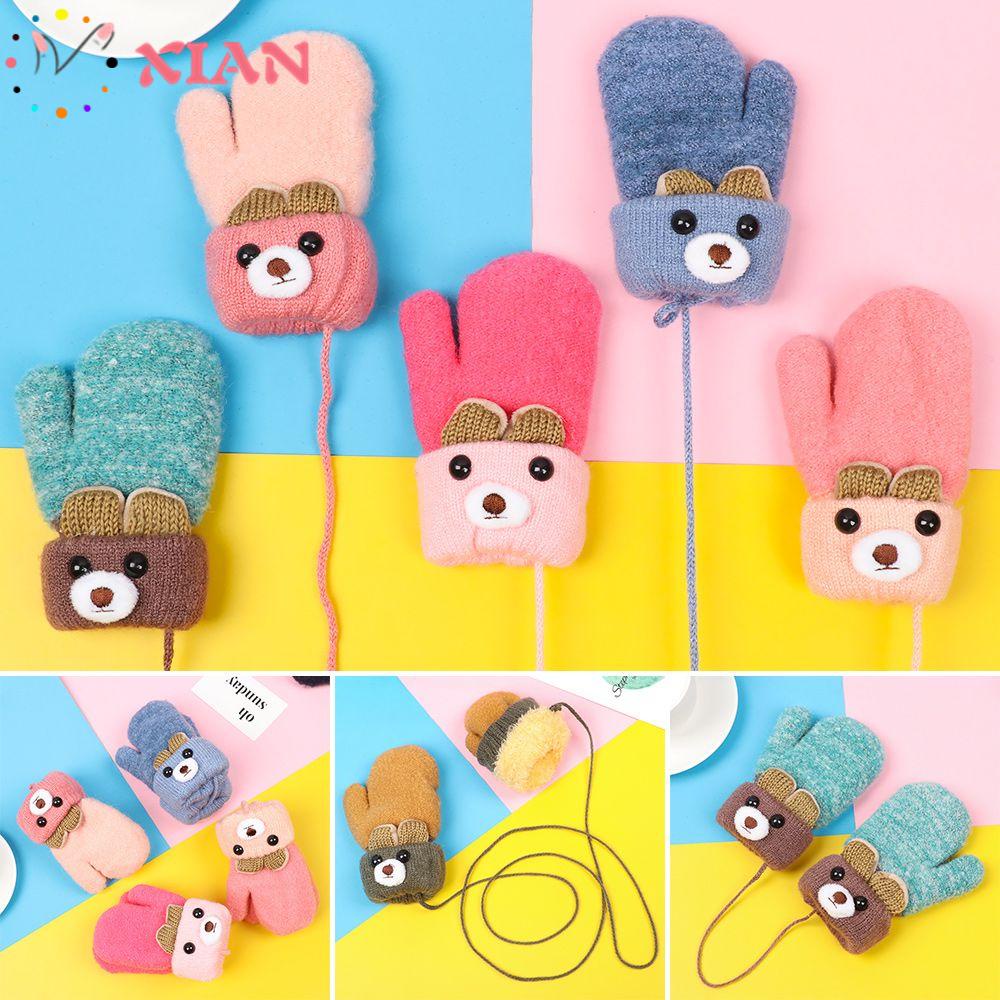 XIANTIN Găng Tay Dày Dặn Ấm Áp Dành Cho Bé Sơ Sinh 0-3 Tuổi