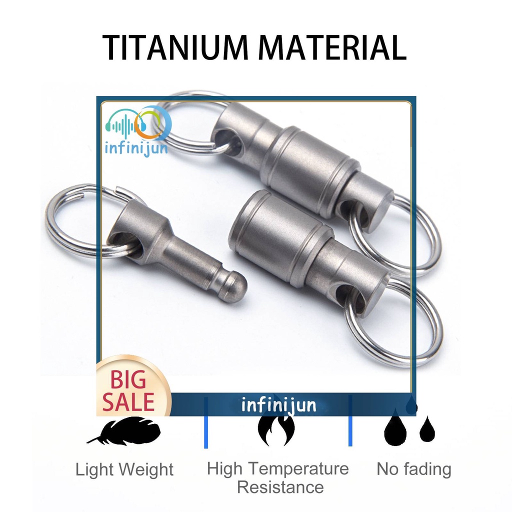 Móc Khóa Xe Hơi Bằng Hợp Kim Titan Hai Chiều Siêu Nhẹ
