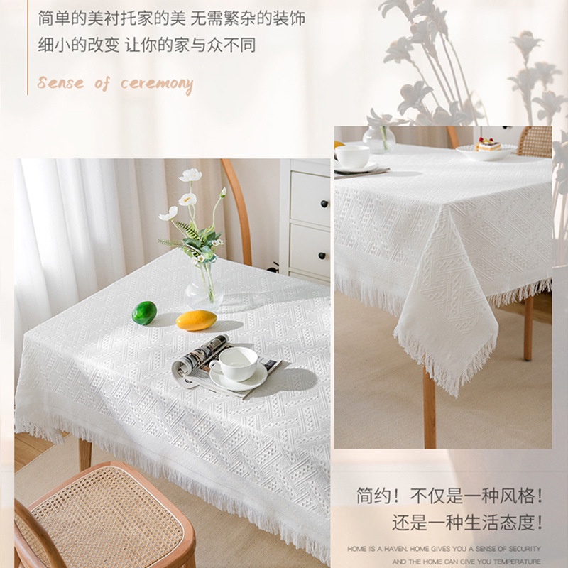 Khăn Trải Bàn Hình Chữ Nhật Bằng Vải Cotton Trang Trí Tiệc Cưới