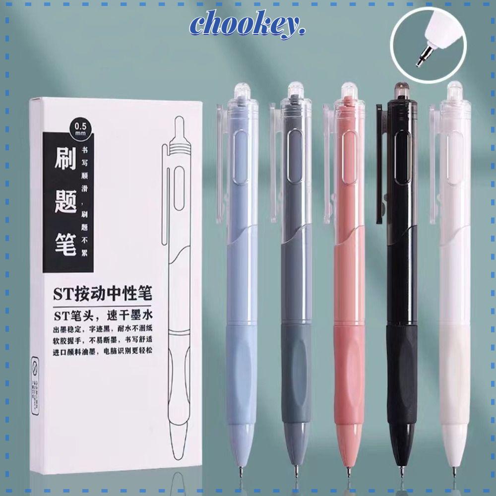 CHOOKEY Set 5 Bút Mực Đen Mềm Mại Đáng Yêu