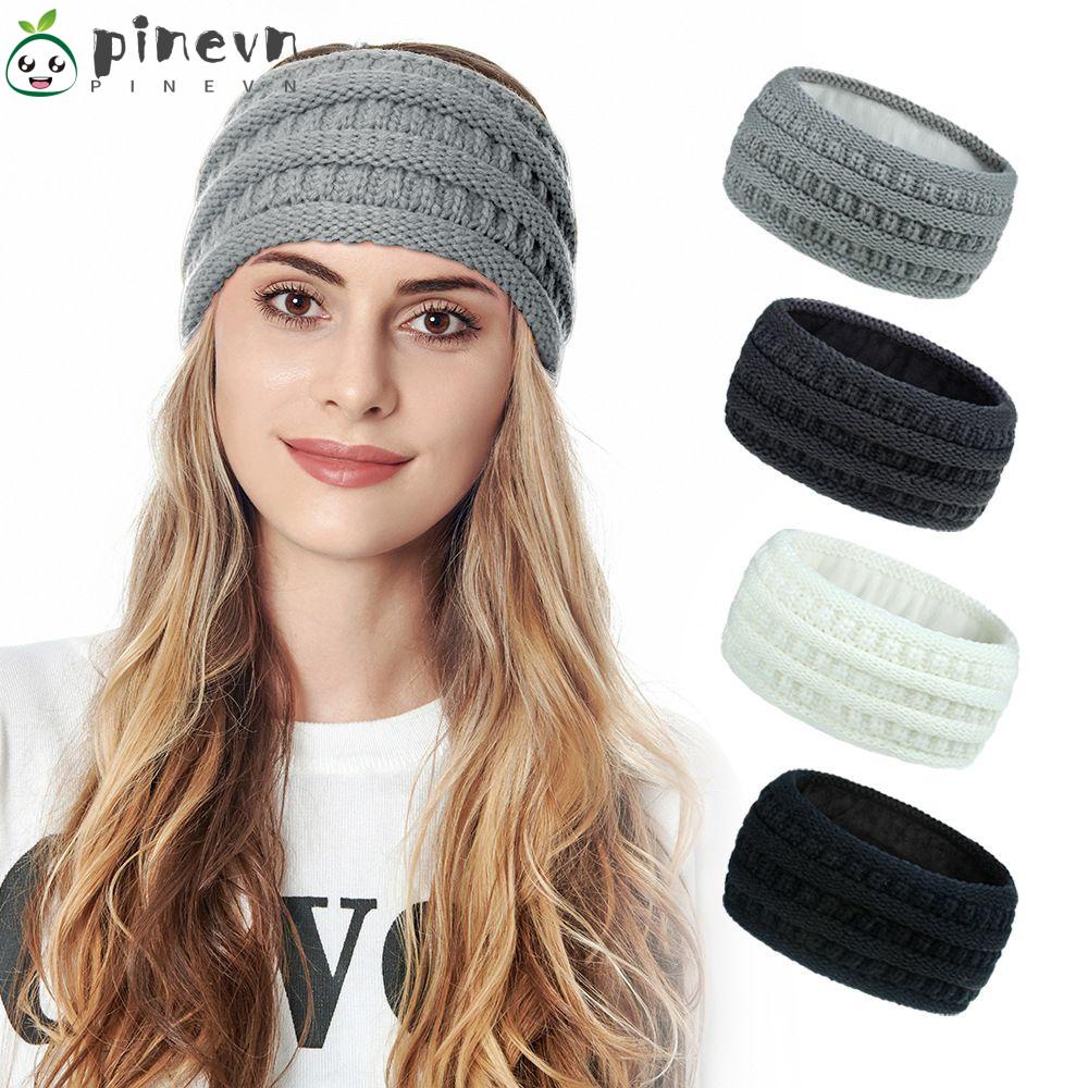 PINEVN Băng Đô Cài Tóc Bằng Lông Cừu Mềm Mại Co Giãn Cho Nữ