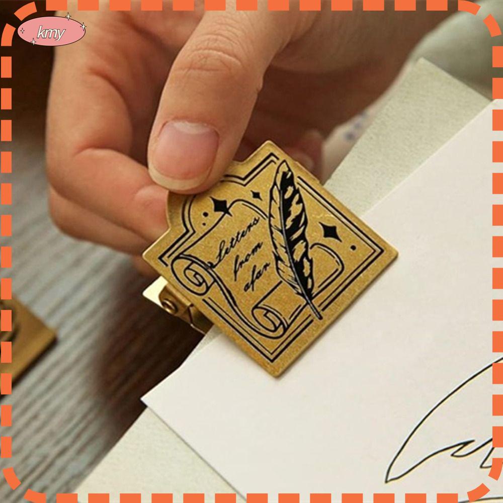 Krny Kẹp Đồng Thau Màu Vàng Kẹp Tài Liệu / Notebook Cho Du Lịch