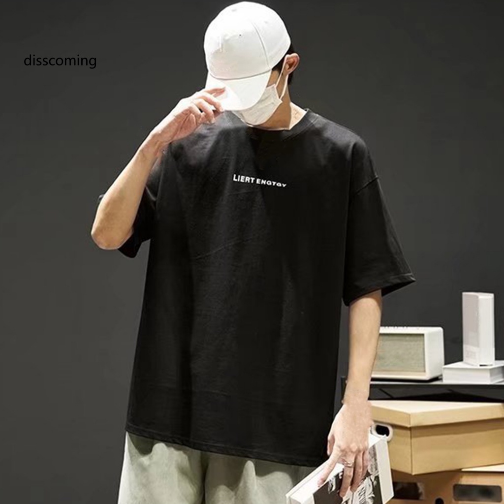 Băng Đô SL SL SL SL SL| Áo Thun Cổ Tròn Vải Mềm In Chữ Phong Cách Hip Hop Thời Trang Mùa Hè Cho Nam