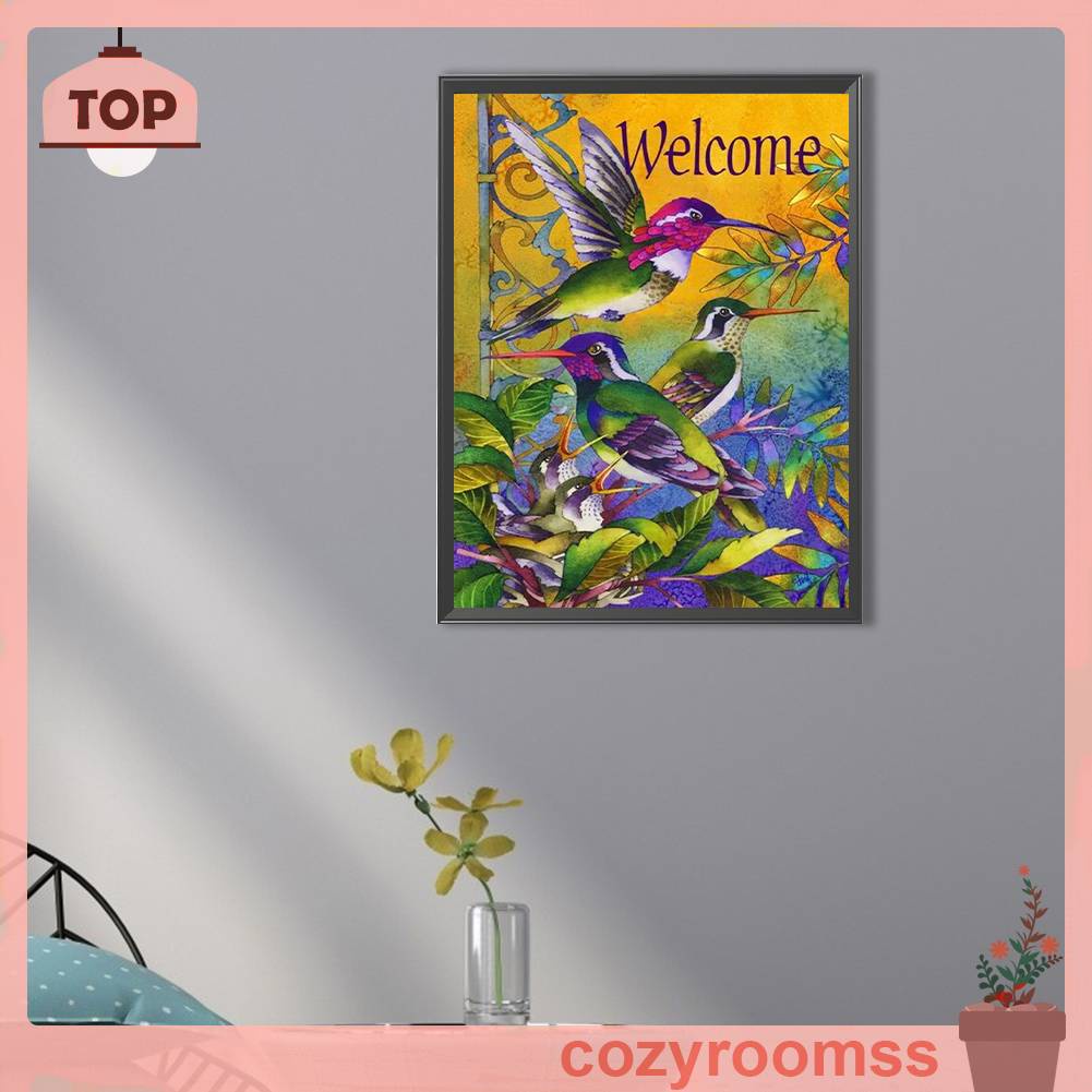 Tranh Đính Đá Kim Cương Toàn Bộ 5D DIY Hình Vẽ Bướm