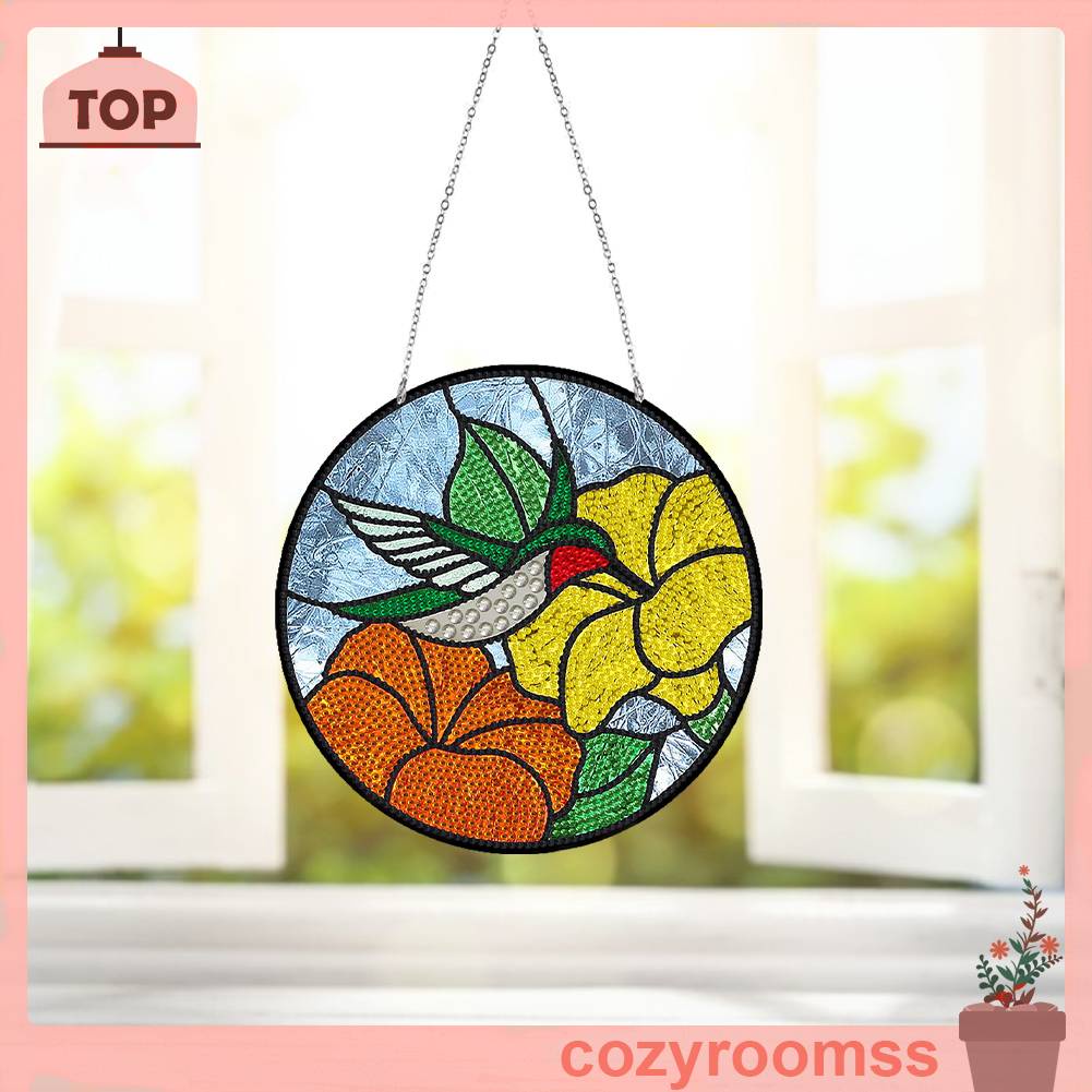 Bộ Tranh Đính Đá DIY Mặt Kính Giả Kim Cương Treo Tường Trang Trí Nhà Ở