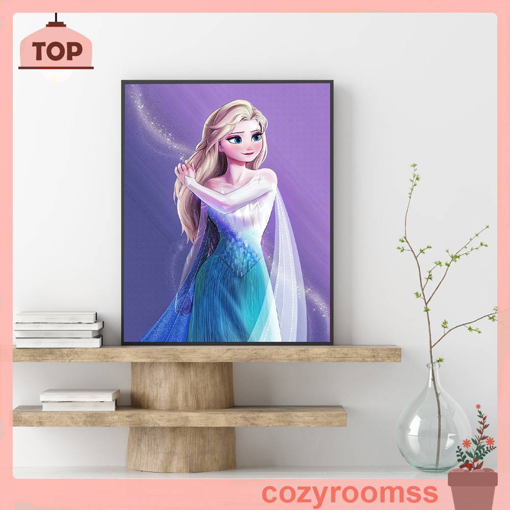 Tranh Đính Đá Kim Cương Toàn Bộ 5D DIY Hình Vẽ Công Chúa