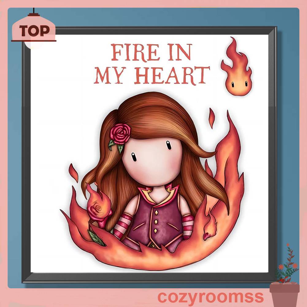 Tranh Đính Đá Kim Cương Toàn Bộ 5D DIY Hình Búp Bê