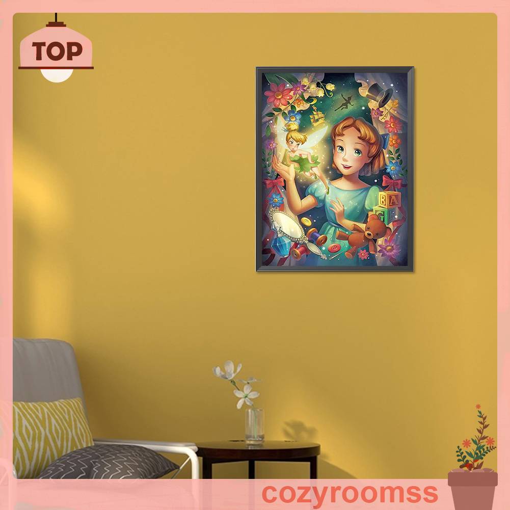 Tranh Đính Đá Kim Cương Toàn Bộ 5D DIY Hình Vẽ Tinker Bell