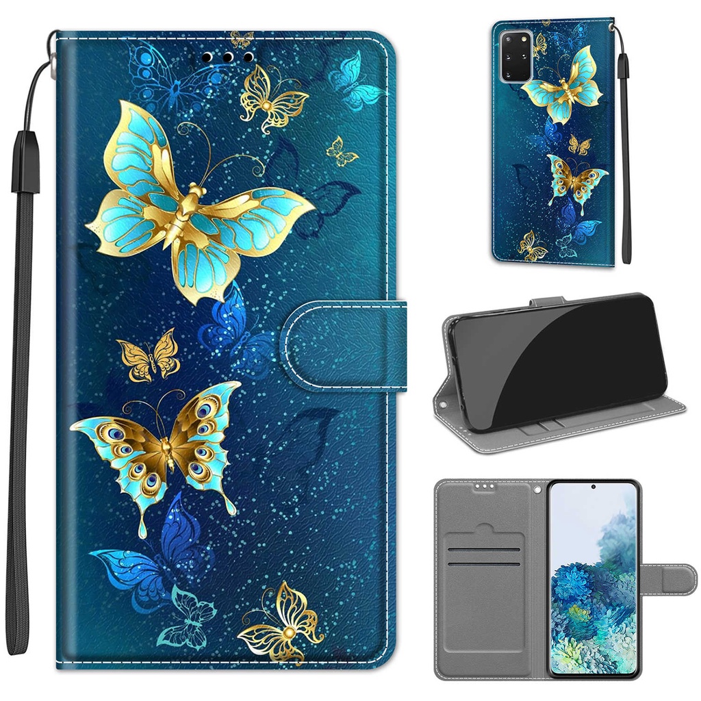 Ốp Điện Thoại Da Ví Lật Từ Tính Cao Cấp Cho Samsung Galaxy S20 / S20Plus / S20FE / S20Ultra S10 / S10E / S10Plus S9Plus / S9 / S8 3D