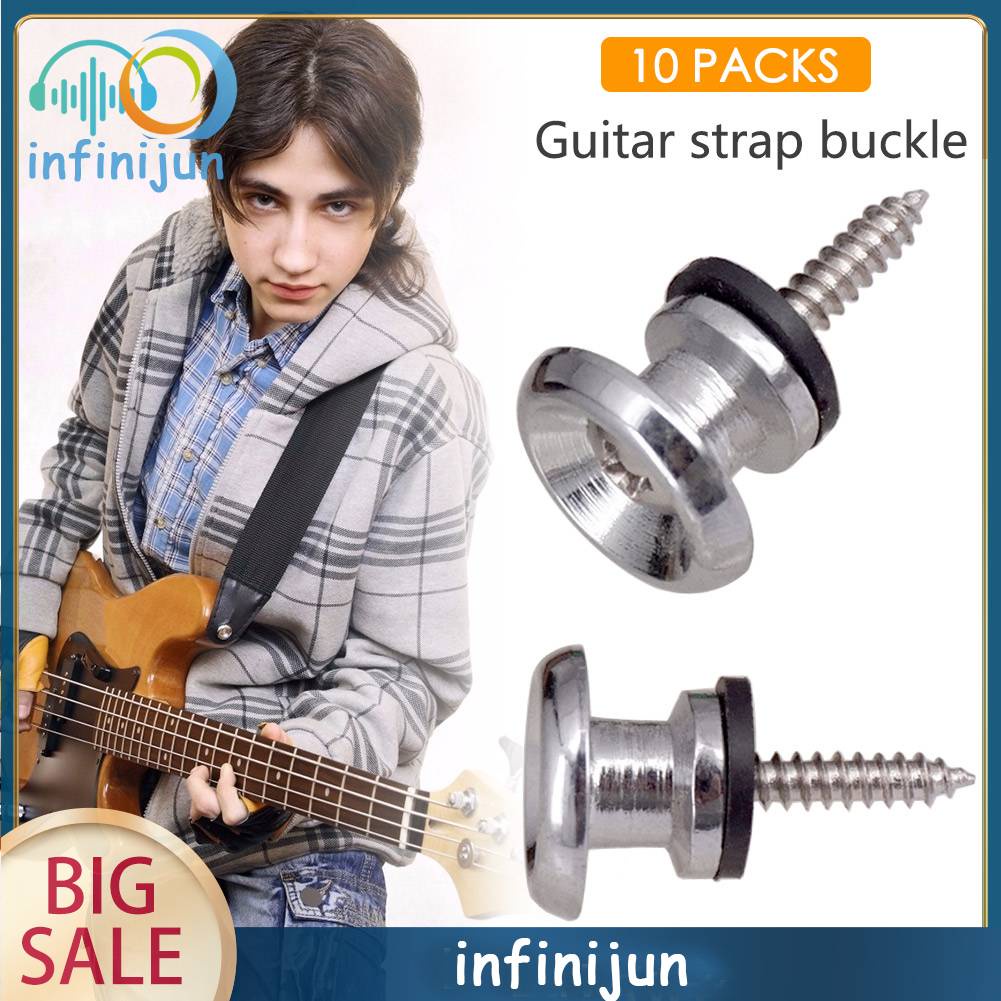 Set 10 Nút Khóa Dây Đeo Đàn Guitar Điện / Acoustic