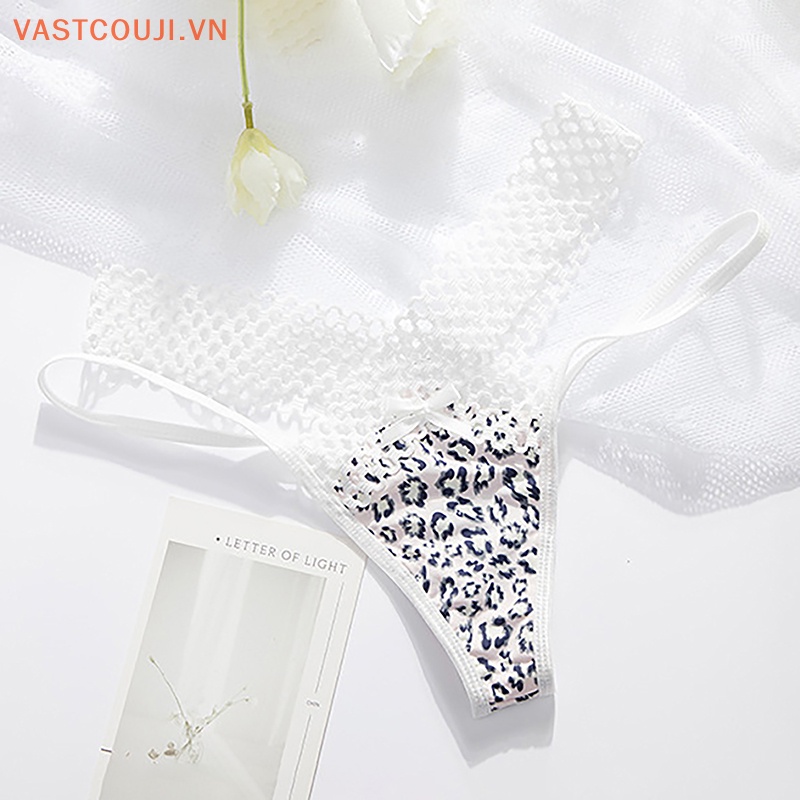 Quần Lót Ren Lưng Thấp Họa Tiết Da Báo Quyến Rũ Cho Nữ