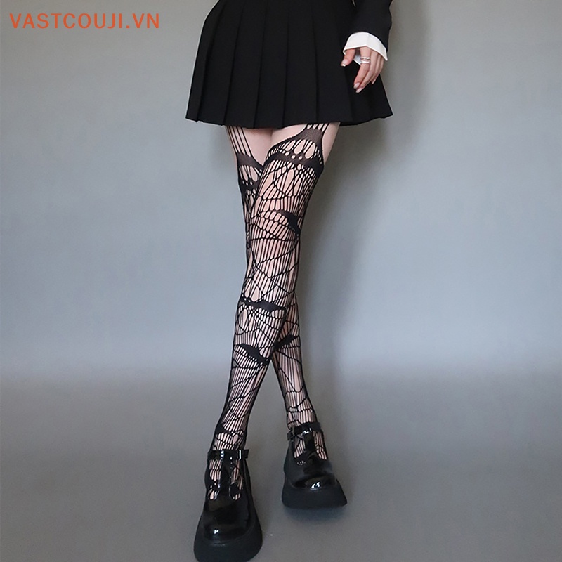Quần Tất Lưới Rỗng Nhiều Màu Sắc Gợi Cảm Phong Cách Punk VASTJI Ngọt Ngào Cho Nữ