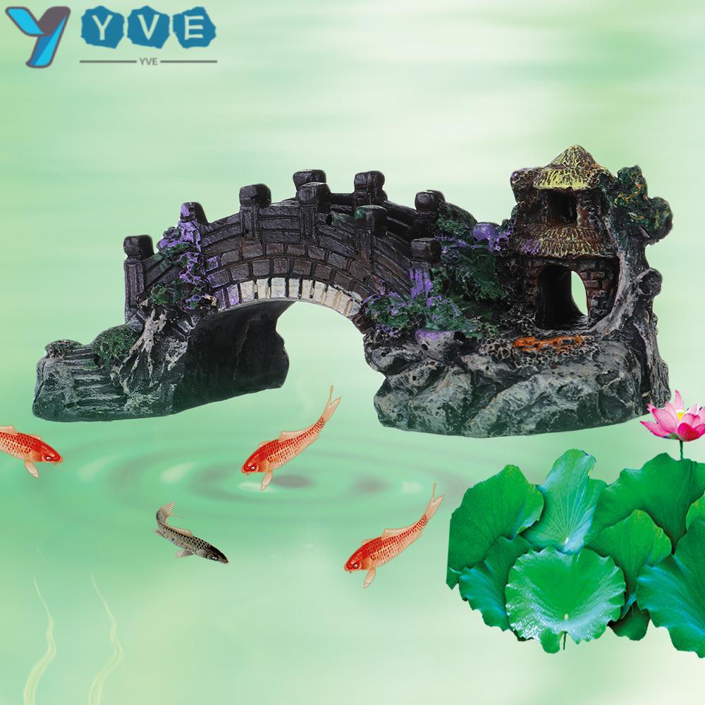 YVE Mới Cây Cầu Giả Trang Trí Bể Cá
