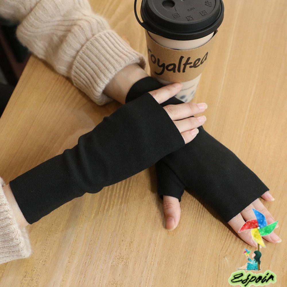 ESPO Găng Tay Lái Xe Hở Ngón Vải Nhung Thời Trang