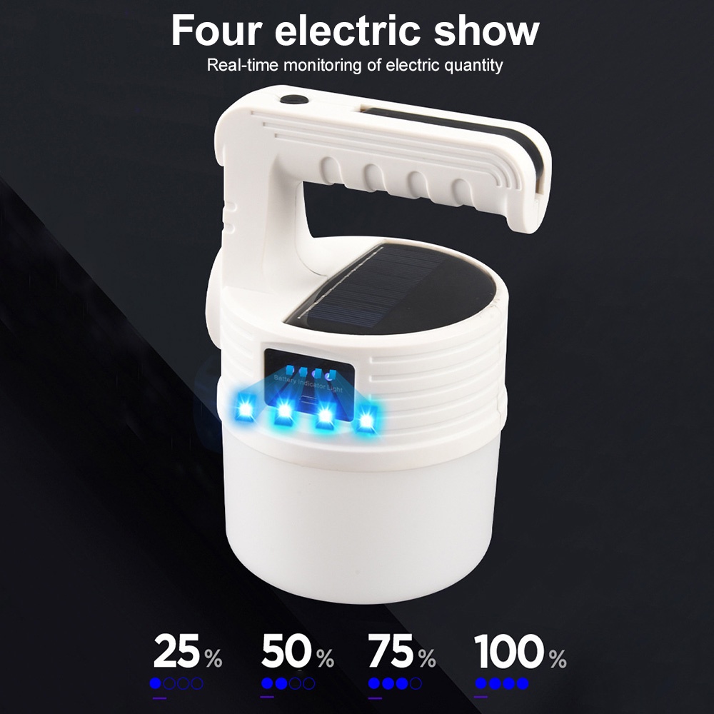 DIYMORE Đèn Led Năng Lượng Mặt Trời Kèm Sạc USB Tiện Dụng Mang Theo Du Lịch Cắm Trại